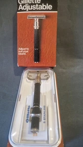 Vintage 1975 Safety Razor Gillette Super Adjustable V 2 - Picture 1 of 15