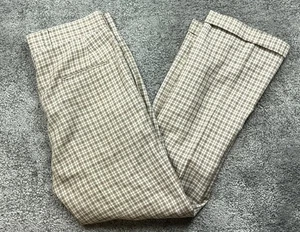 Vintage Major Slacks Hose Herren 34x30 braun hellbraun kariert Bündchen Anzughose 70er - Bild 1 von 15