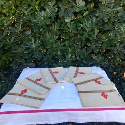 6 Torchons Anciens FLORTISS Mi-Fil XX Siècle - Photo 1/4