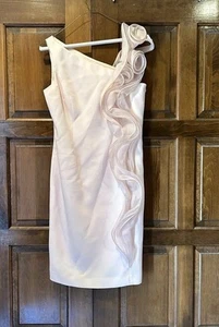 Teri Jon by Rickie Freeman Größe 8 rosa Kleid - asymmetrisch Organza Blumenmuster - Bild 1 von 7