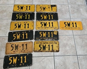 12 pestañas de refuerzo de etiquetas de Nueva York vintage 1941-1955 colección Run NY - Imagen 1 de 1