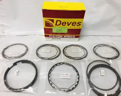 Deves Piston Ring Set For 1993-1995 Volvo 850 2572 STD DEVES 271612 Foto 1 de 2