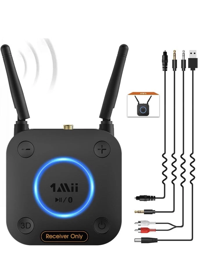 [Actualizado] Receptor Bluetooth de Largo Alcance 1Mii B06Pro, Adaptador de Audio Inalámbrico HiFi Foto 1 de 4
