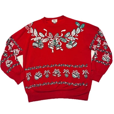 Sudadera Navidad Cascanueces Vintage Diseño Puff Con Campanas Colgantes M Foto 1 de 4