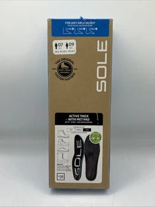 SOLE Active Thick Insoles w/ Met Pad Men’s 7/Women’s 9 – A2-MT-07 - Picture 1 of 4