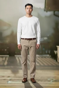 Richard J Brown Cotton Blend Corduroy Pants  Icon Singapore  Chinos  Taupe Size - Picture 1 of 12