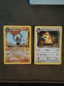 Pokemon Team Rocket Set UN-COMMON Dark Machoke 40/82 Dark Raticate 51/82 - Bild 1 von 5