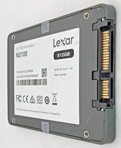512GB LEXAR LNS100-512AMZN NS100 7mm 2.5" SATA SSD Solid State Drive - Afbeelding 1 van 2