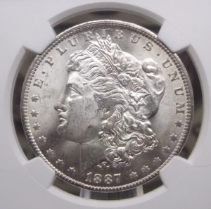 1887 "O" Morgan SILVER Dollar $1 NGC MS64 #001 Unc BU Uncirculated ECC&C, Inc. - Picture 1 of 5