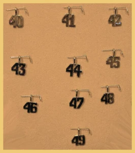 Number Charm Pendant Gold 24k GP NASCAR NFL NHL NCAA Jersey Numbers Team Players - Picture 1 of 21