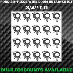 1992+ Ford Crown Victoria Interior Engine Harness Wire Loom Clip Retainers 3/4"  - Picture 1 of 2
