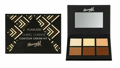 Barry M Flawless Chisel Cheeks Contour Cream Kit Palette - 14,5g 6 Farbtöne