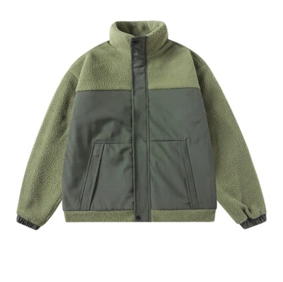 Men's Warm Winter Sherpa Jacket Polar Fleece Jacket Thermal Casual Coat Outwear - Image 1 of 4