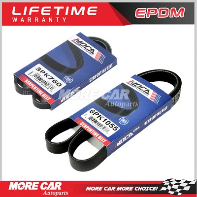 2x Correa serpentina de transmisión EPDM 3PK760 6PK1055 para Toyota Camry 1988-1991 2,5 L V6 Foto 1 de 4