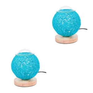 2 Stück Rattan-Kugel-Duftlampe, Plug-in-Kerzenwärmer, schmelzende Wachslampe, - Bild 1 von 12