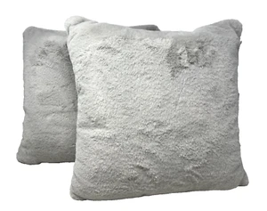 Set Of 2, Threshold Soft Square Throw Pillows, Gray, Removable Cover, 18" x 18" - Picture 1 of 10