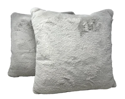 Set Of 2, Threshold Soft Square Throw Pillows, Gray, Removable Cover, 18" x 18" - Image 1 of 4
