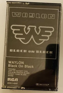 waylon 1982 sealed cassette tape black on black nos - Imagen 1 de 2