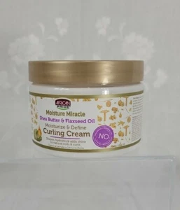 AFRICAN Pride Moisture Miracle Curling Cream 12oz Shea Butter Flaxseed Oil New - Picture 1 of 7