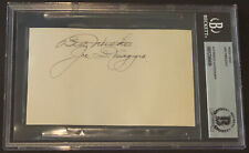Joe DiMaggio Signed Autographed 3x5 "1940s Playing Era" BECKETT BAS Rare Vintage