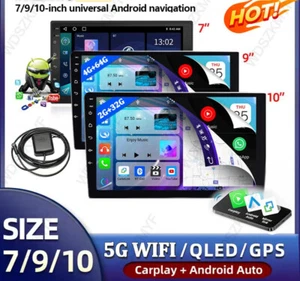 7"/9"/10" Universal 2Din Car Radio 4GB Android 13 Carplay Android Auto GPS BT - Foto 1 di 30