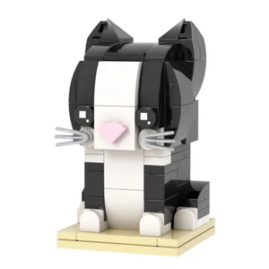 136 Stück niedlicher Smoking Katze Tier Brickheadz Stil Gebäude Ziegel Spielzeug - Bild 1 von 6