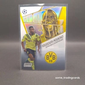 TOPPS Stadium Club Chrome UCL 2022/23 Youssoufa Moukoko Dortmund Goal Force - Bild 1 von 2