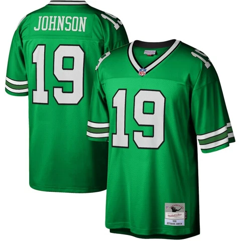 New York Jets Keyshawn Johnson #19 Mitchell & Ness Green 1996 NFL Legacy Jersey Cover