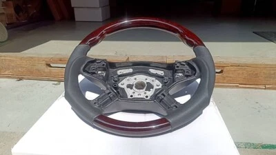 Volante Mercedes ML350 ML500 W164 2005-2008 madera de nogal cuero negro Foto 1 de 4