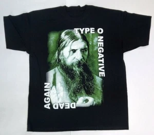 T-shirt uomo TIPO O NEGATIVO Dead Again cotone nero S-234XL C202 - Foto 1 di 5