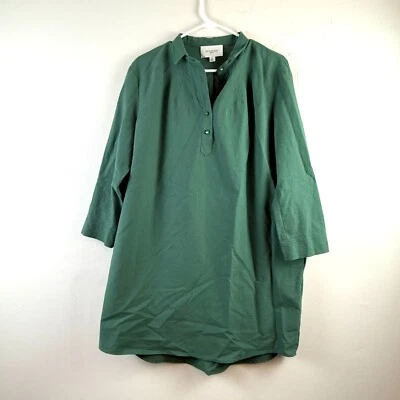 Tuckernuck Pomander Place Shirt Dress Polly Green Old Money Preppy Size Large - Image 1 of 4