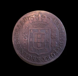PORTUGUESE BRAZIL 320 REIS 1790 SILVER RULER MARIA I KM 221.1 #6208# - Picture 1 of 2