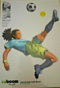 Girl Soccer Player Kick Caboom Your Room Peel and Stick Wall Decor - Picture 1 of 1