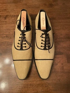 Donald J Pliner Schuhe Größe 17 Parker I20 Braun Italienisches Leder Made in Italy - Bild 1 von 5
