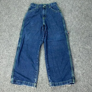 Jeans vintage JNCO ragazzo taglia 12 (25x25) corona logo invecchiato falegname larghi anni 90 - Foto 1 di 17