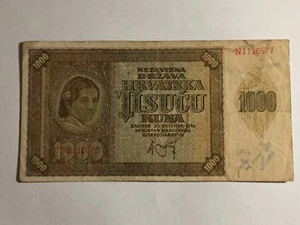 Billet Croatie 1000 Kuna 1941 - Picture 1 of 2