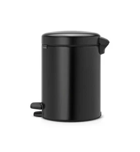 Brabantia NewICON 5 Litre Pedal Bin - Matte Black - Picture 1 of 3