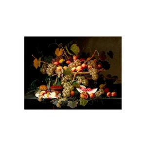 Leinwanddruck auf Papier Poster oder Gemälde Severin Roesen Stillleben mit Obst - Bild 1 von 2