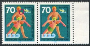 Bund 634 I postfrisch Plattenfehler BRD Strich auf Schulter waagerechtes Paar - Picture 1 of 4