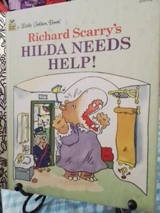 Richard Scarry's HILDA NEEDS HELP! Little Golden Book 1995 New York VGC - Picture 1 of 10