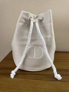 Dior Beauty Drawstring BEIGE (Mitzah) Pouch Cosmetic Bag NWOB