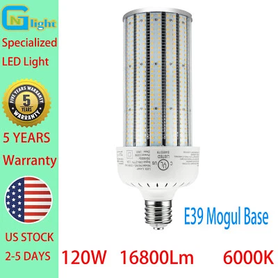 LED Corn Light 120Watt E39 High Bay Post Top Wall Pack Fixture Bulb Warehouse  - Image 1 of 4