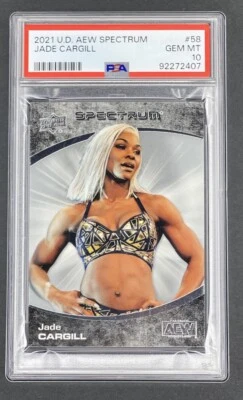 2021 Upper Deck AEW Spectrum Jade Cargill Rookie #58 PSA 10 Gem Mint - Image 1 of 2