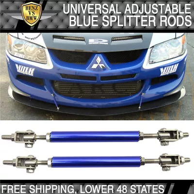 140mm-200mm Blue Front Rear Frame Bumper Protector Rod Splitter Strut Tie Bars - Image 1 of 4
