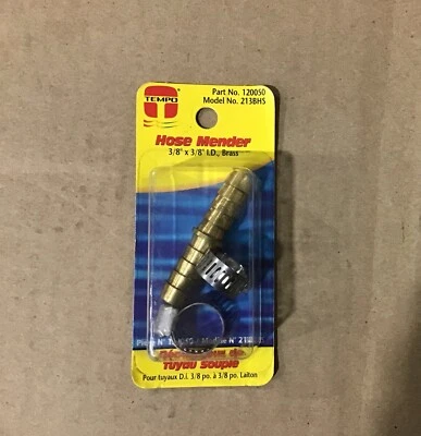 Tempo Hose Mender Brass 3/8in x 3/8in 120050 ( New Old Stock ) - Image 1 of 4