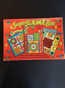 super game box vintage board game - 60 Different Games - Made By Saalfield - Picture 1 of 9