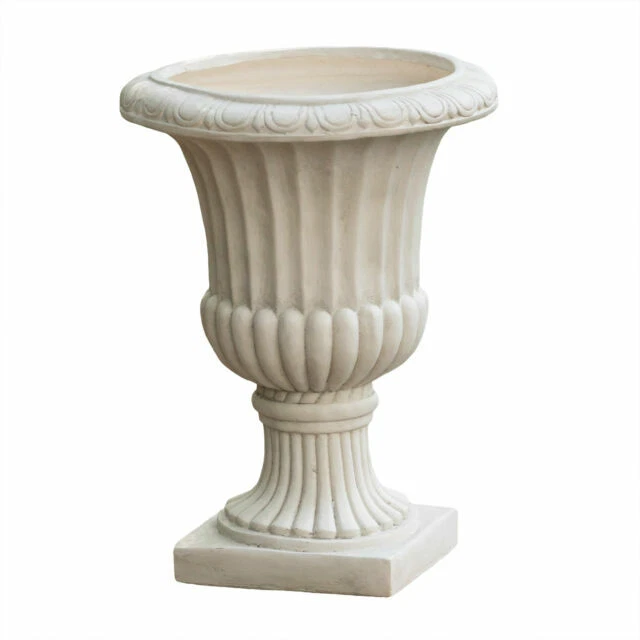 GDF Studio 26" Napoli Stone Planter - Antique White (217256)