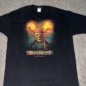 NOS 2006 Disney Pirates of the Caribbean T-Shirt Dead Mans Chest movie Promo XL - Picture 1 of 7