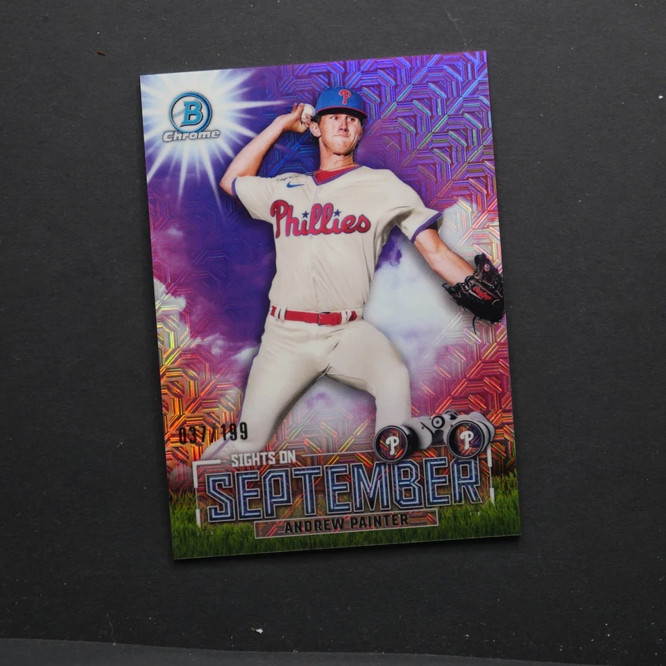 2023 Bowman Sights on September Andrew Painter #SOS-16 Pink Mojo /199  (RC) - Image 1 of 2