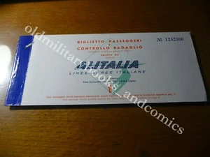 ALITALIA 1961 VECCHIO BIGLIETTO VINTAGE AIRLINE TICKET FLUGTICKET 4 - Picture 1 of 1